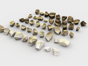 lowpoly stones - pack 3 in 1 3D Модель