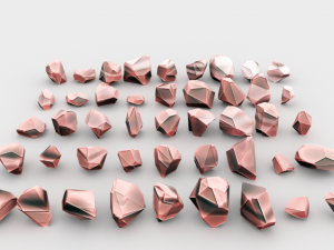 lowpoly stones - pack 3 in 1 3D Модель