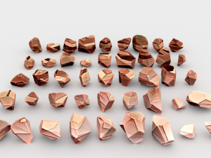 lowpoly stones - pack 3 in 1 3D Модель