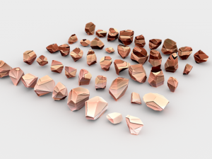 lowpoly stones - pack 3 in 1 3D Модель