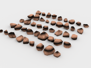 lowpoly stones - pack 3 in 1 3D Модель