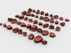 lowpoly stones - pack 3 in 1 3D Модель