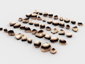 lowpoly stones - pack 3 in 1 3D Модель
