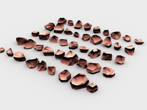 lowpoly stones - pack 3 in 1 3D Модель