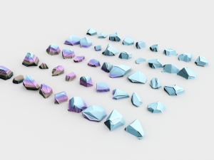 lowpoly stones - pack 3 in 1 3D Модель