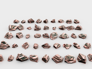 lowpoly stones - pack 3 in 1 3D Модель
