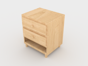 wooden nightstand - ed 1 Modello 3D