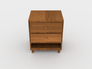 wooden nightstand - ed 1 Modello 3D