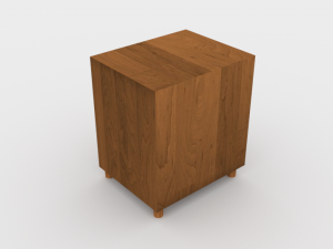 wooden nightstand - ed 1 Modello 3D