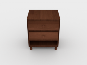 wooden nightstand - ed 1 Modello 3D