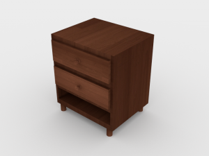 wooden nightstand - ed 1 Modello 3D