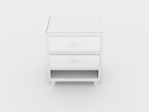 wooden nightstand - ed 1 Modello 3D