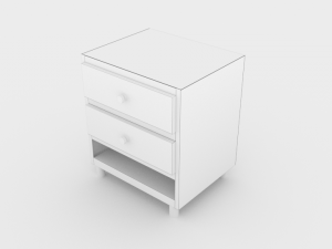 wooden nightstand - ed 1 Modello 3D
