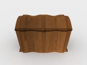 wooden chest - ed 1 3D Model
