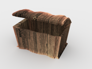 wooden chest - ed 1 Modelo 3D