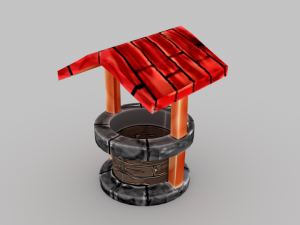 lowpoly well - ed 1 3D Model