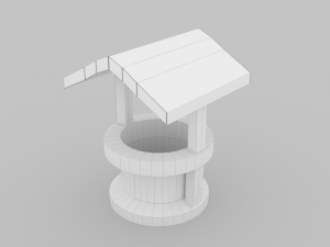 lowpoly well - ed 1 3D Model