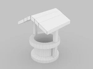 lowpoly well - ed 1 3D Model