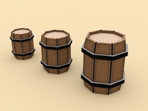 wooden barrel - ed 1 3D 모델