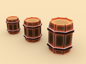 wooden barrel - ed 1 3D 모델