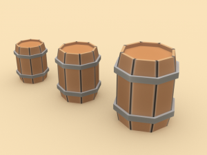wooden barrel - ed 1 3D 모델