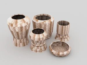 lp mosaic pots - ed 1 3D Model