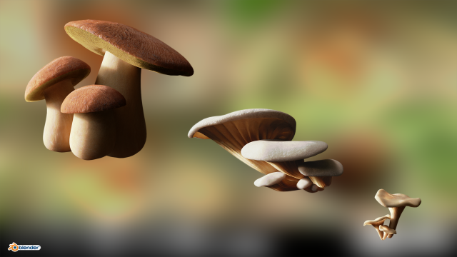 game ready pbr mushrooms set 1 3Dモデル .c4d .max .obj .3ds .fbx .stl .blend 