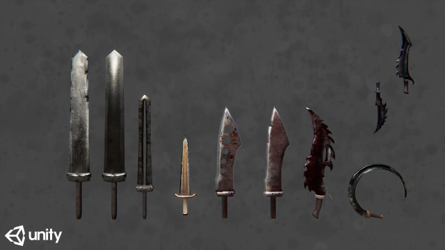 pbr fantasy swords 3D-Modell .c4d .max .obj .3ds .fbx .stl .blend 
