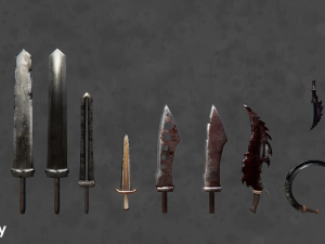 pbr fantasy swords 3D-Modell