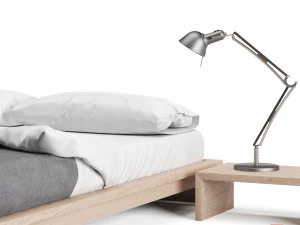 ki - low loft wooden bed 3D Model