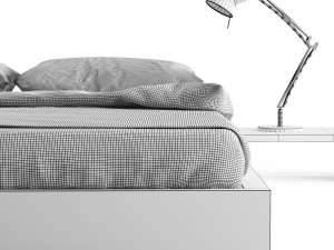 ki - low loft wooden bed 3D Модель
