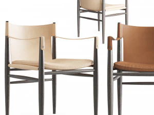 트루사르디 안장 의자 3D 모델