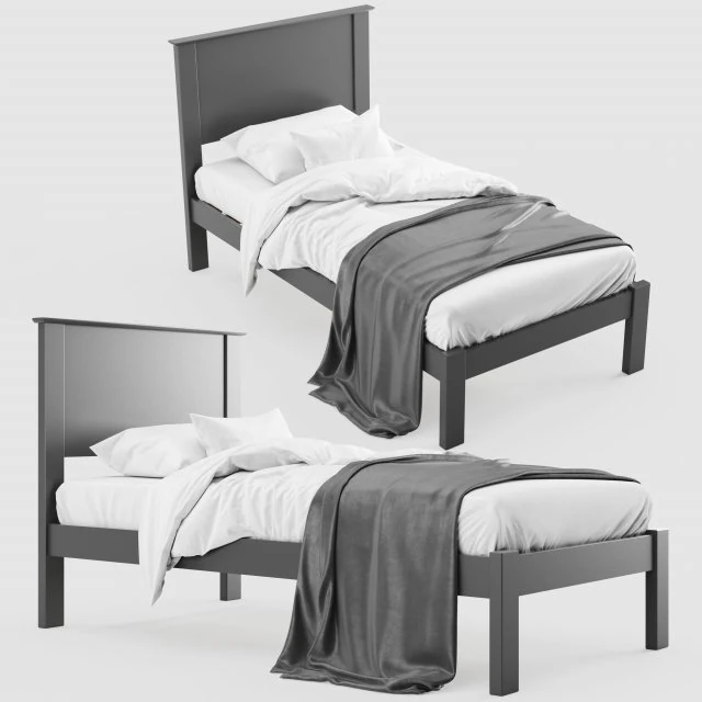 single bed no 01 by coastwood 3D Model .c4d .max .obj .3ds .fbx .stl .blend