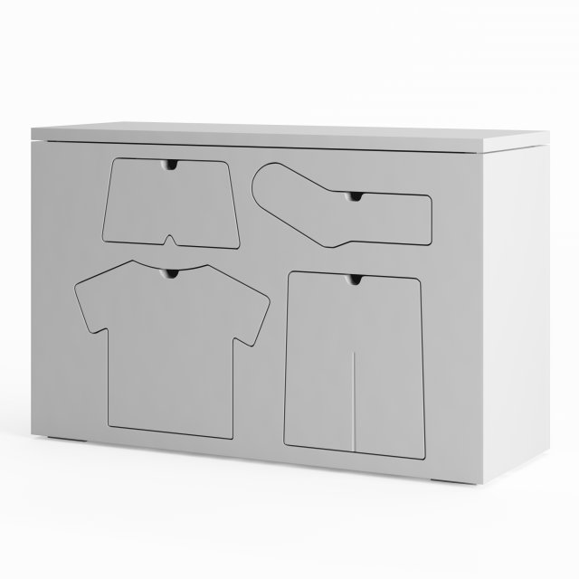 child room dresser 3D Model .c4d .max .obj .3ds .fbx .stl .blend 