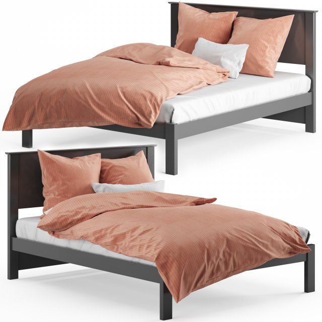 queen size bed no 01 by coastwood 3Dモデル .c4d .max .obj .3ds .fbx .stl .blend 