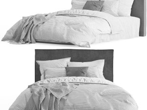 vintage dove bed by aura home 3D 모델