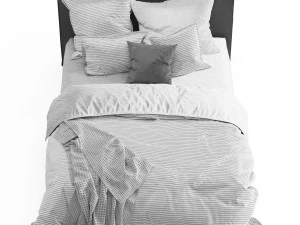 vintage dove bed by aura home 3D Model