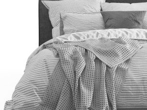 vintage dove bed by aura home 3D 모델