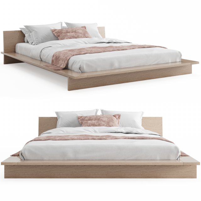 oregon wooden platform bed Modèle 3D .c4d .max .obj .3ds .fbx .stl .blend 