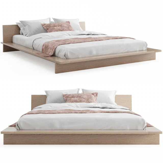 oregon wooden platform bed 3D Model .c4d .max .obj .3ds .fbx .stl .blend 