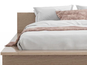 oregon wooden platform bed 3D Model