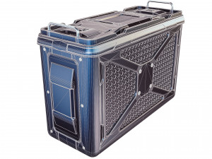 sci-fi military container Modelo 3D