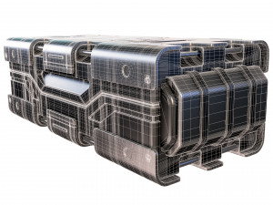 sci-fi container 3D मॉडल