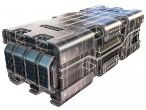 sci-fi container 3D मॉडल