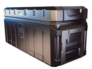 sci-fi container 3D मॉडल