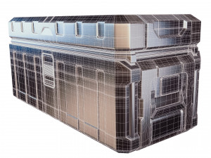 sci-fi container 3D मॉडल