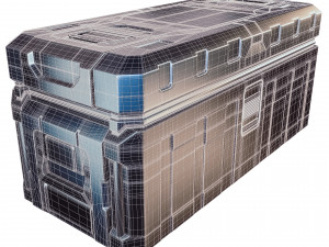 sci-fi container 3D मॉडल