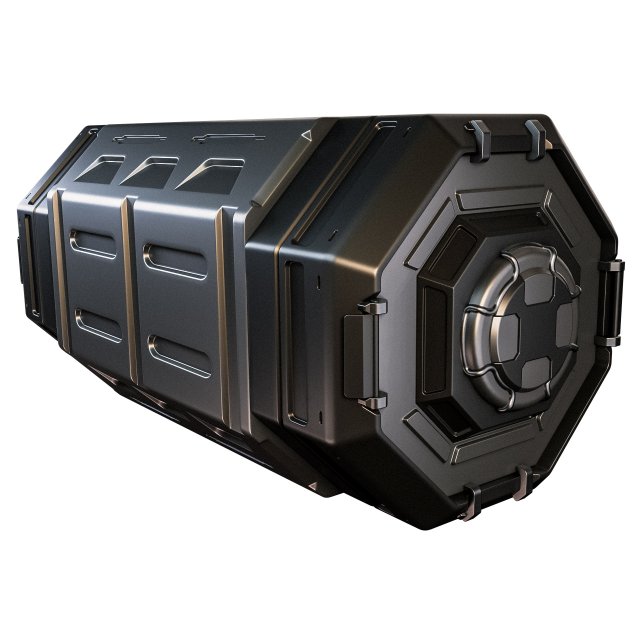 sci-fi container 3D मॉडल .c4d .max .obj .3ds .fbx .stl .blend 
