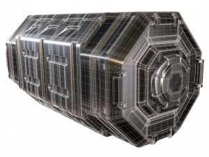 sci-fi container 3D मॉडल