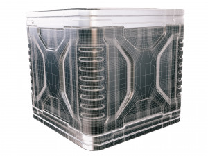 sci-fi container 3Dモデル